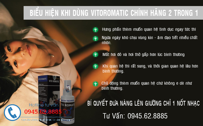 Biểu hiện khi dùng thuốc kích dục vitoromatic