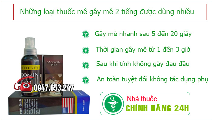 Thuốc gây mê 2 tiếng gây mê cực sâu